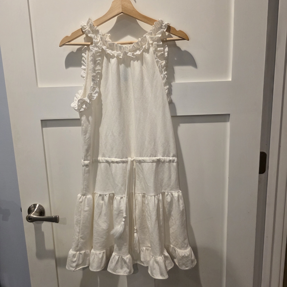 Anthropologie Sundays Ruffle Halter Mini Dress Boho Cottagecore Fairycore S
